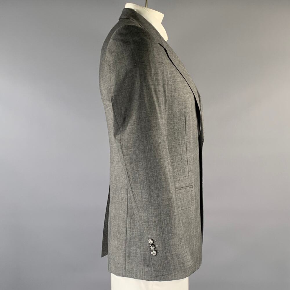 YVES SAINT LAURENT Size 40 Grey Wool Blazer Coat - Picture 2 of 8